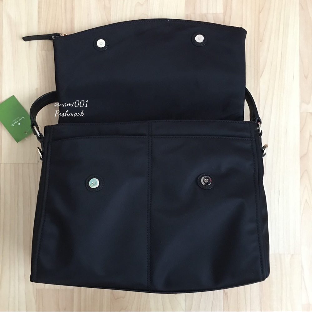 Kate Spade Black Nylon Hobo Bag Crossbody NWT - Picture 3 of 8